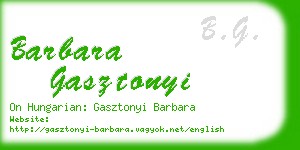 barbara gasztonyi business card